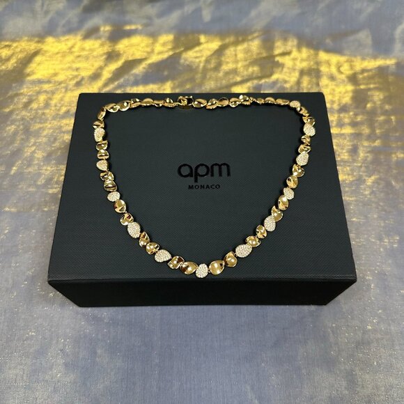 APM Monaco Galet Gold Necklace - Picture 4 of 5